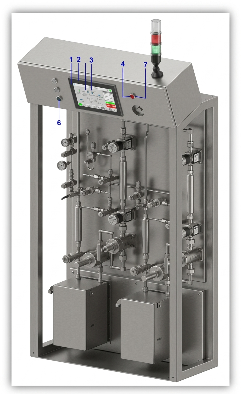 Full BIM model overview of the process wastewater treatment system